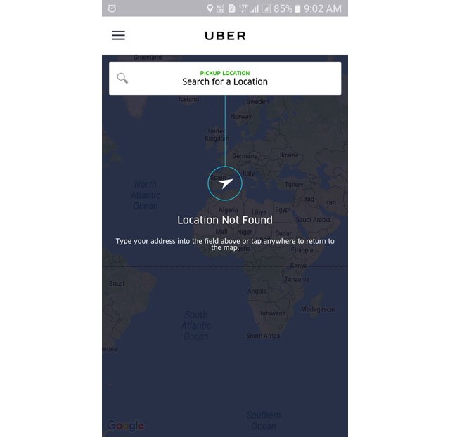 Desactivar la ubicación de seguimiento de Uber para Android
