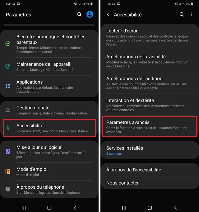 Habilitar notificación flash en Samsung Galaxy S10