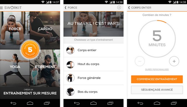 las mejores aplicaciones de fitness para Android: Sworkit