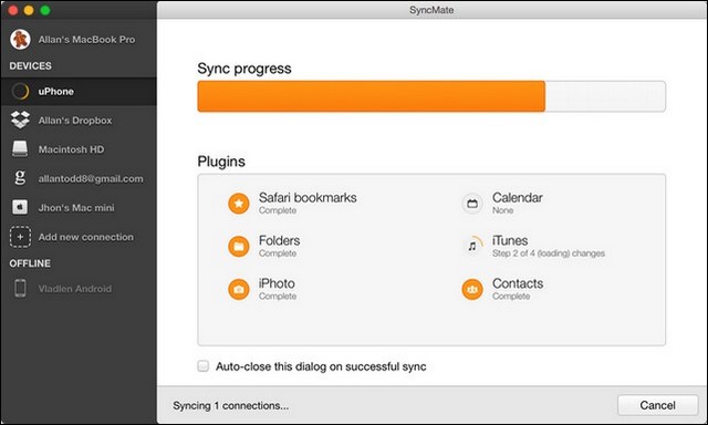SyncMate - alternativa a la transferencia de archivos de Android