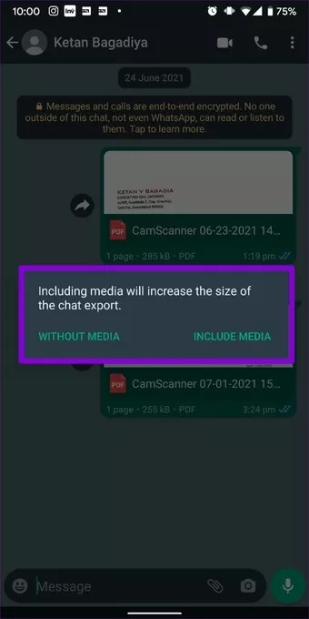 Preferencia de exportación de chat Android 7c4a12eb7455b3a1ce1ef1cadcf29289 - Cómo transferir chats de WhatsApp a Telegram en Android e iOS