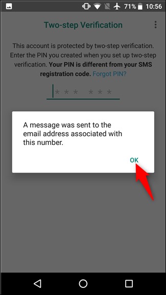 Recupera tu código PIN de WhatsApp