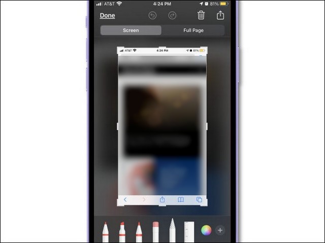 Cómo editar una captura de pantalla en iPhone