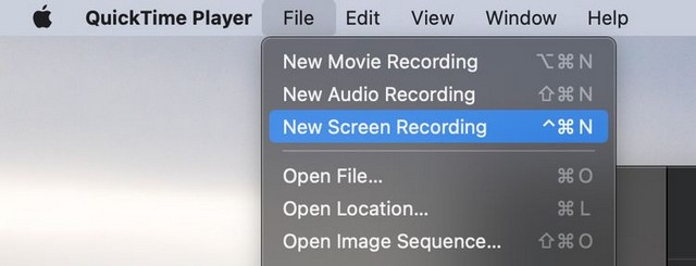 Grabar una pantalla en una Mac usando QuickTime