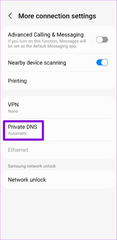 DNS privado en Android 2 500x1024 1 - Las 8 mejores formas de reparar la conexión Wi-Fi pero sin Internet en Android